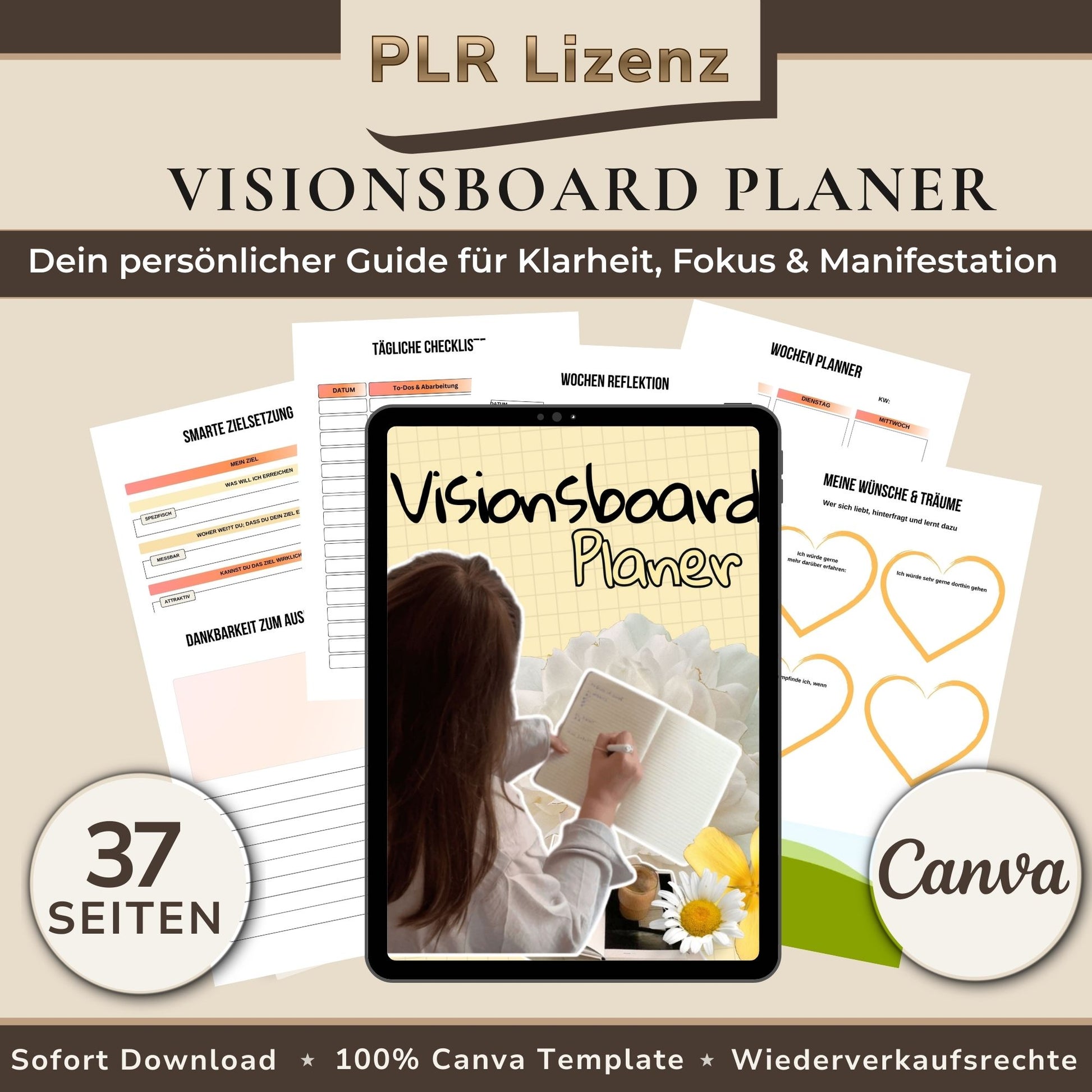 Visionsboard Planer - manifestiere deine Wünsche