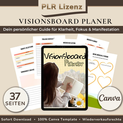 Visionsboard Planer - manifestiere deine Wünsche