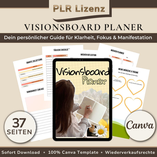 Visionsboard Planer - manifestiere deine Wünsche