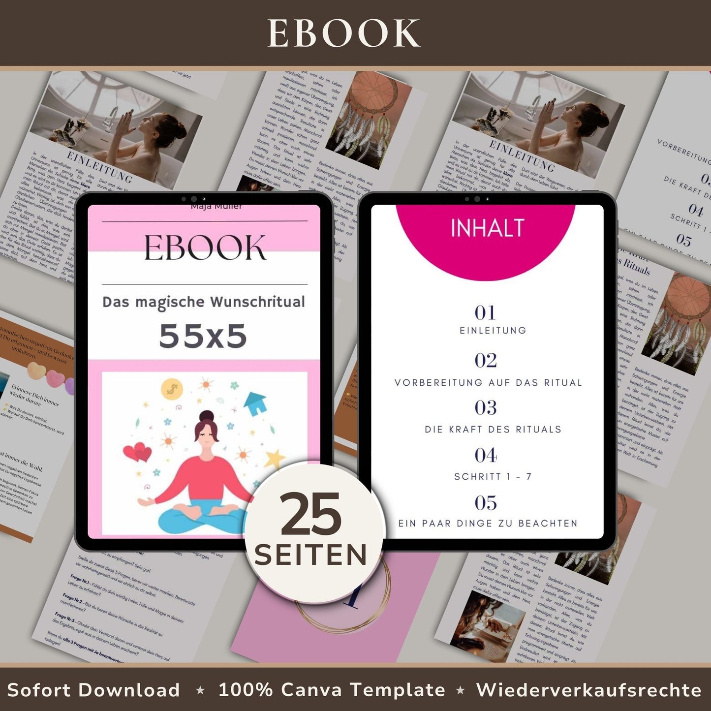 55x5 Wunschritual Ebook mit PLR Lizenz