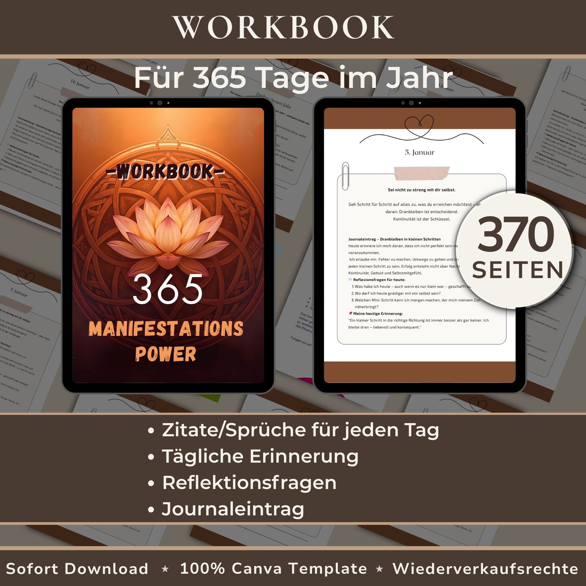 365 Manifestationspower Workbook mit PLR Lizenz