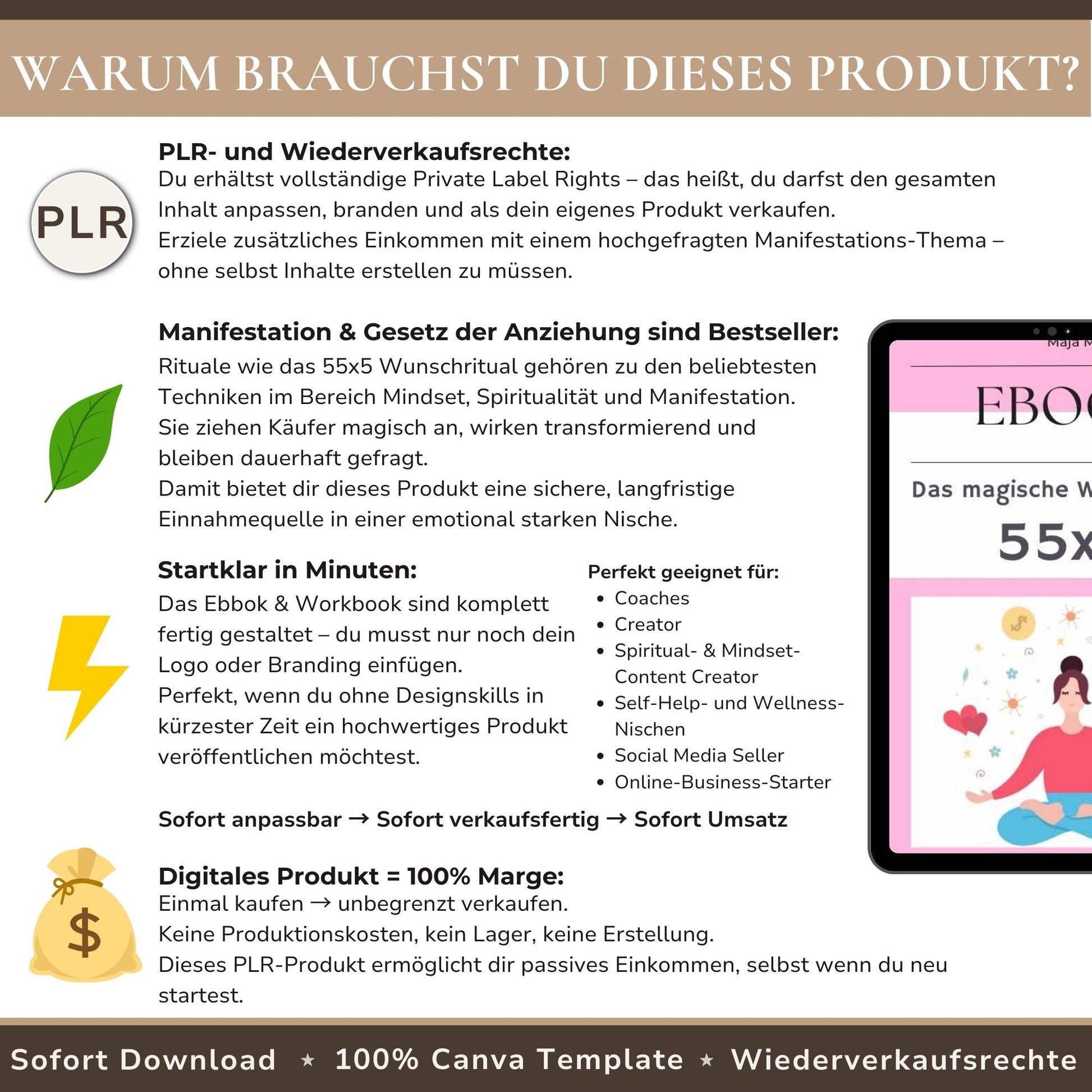 55x5 Wunschritual PLR Lizenz