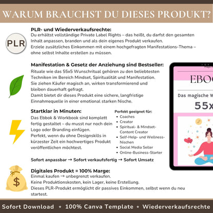 55x5 Wunschritual PLR Lizenz