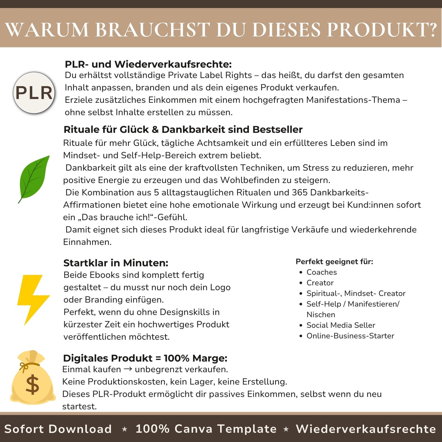 Mehr Glück und Erfüllung im Alltag PLR