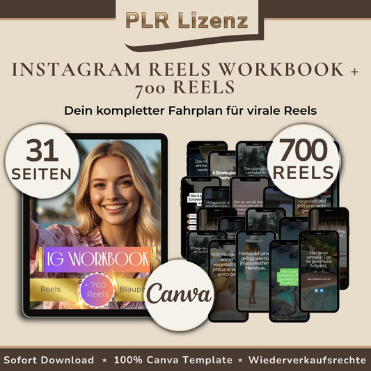 Instagram Reels Workbook und 700 Reels