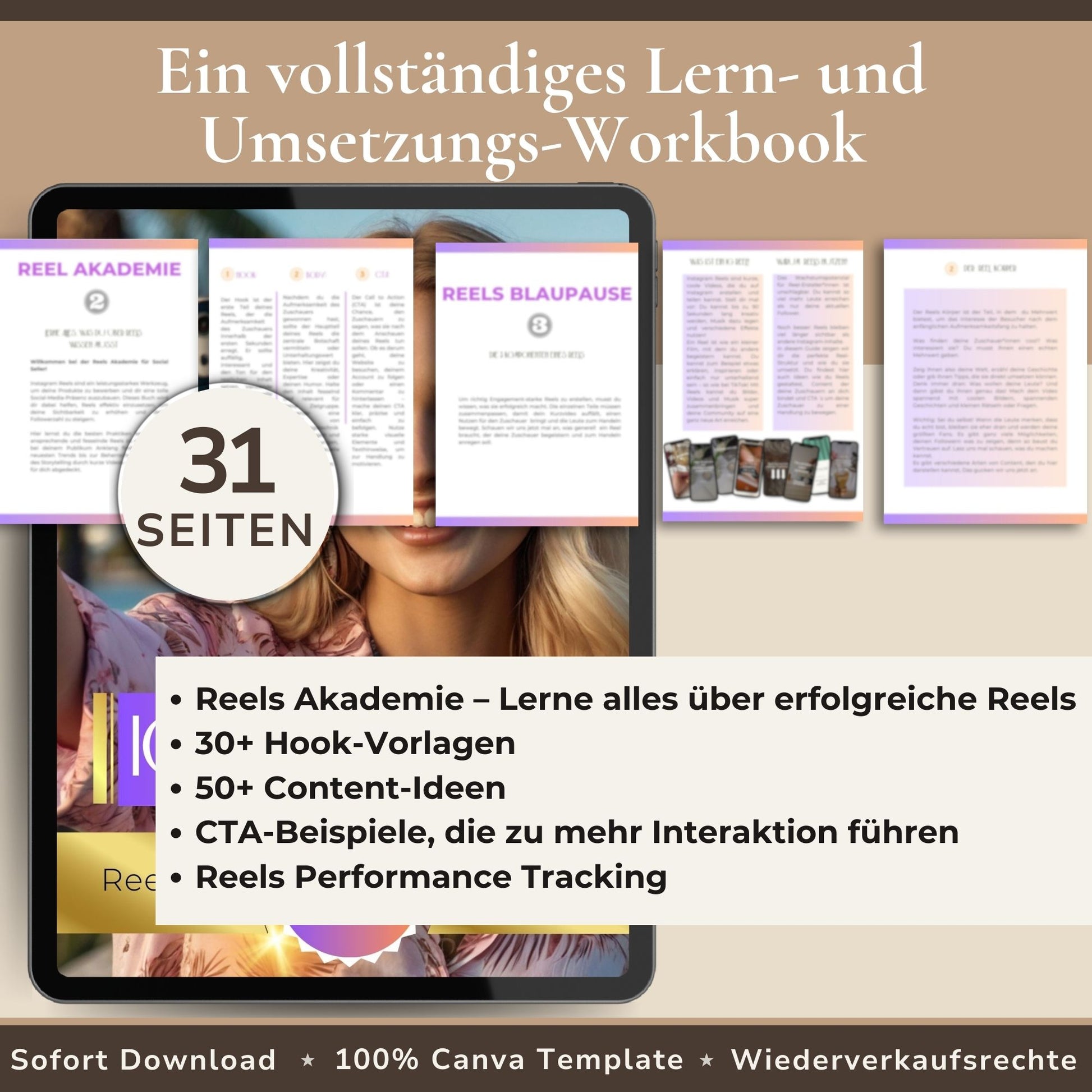Instagram Reels Workbook 31 Seiten