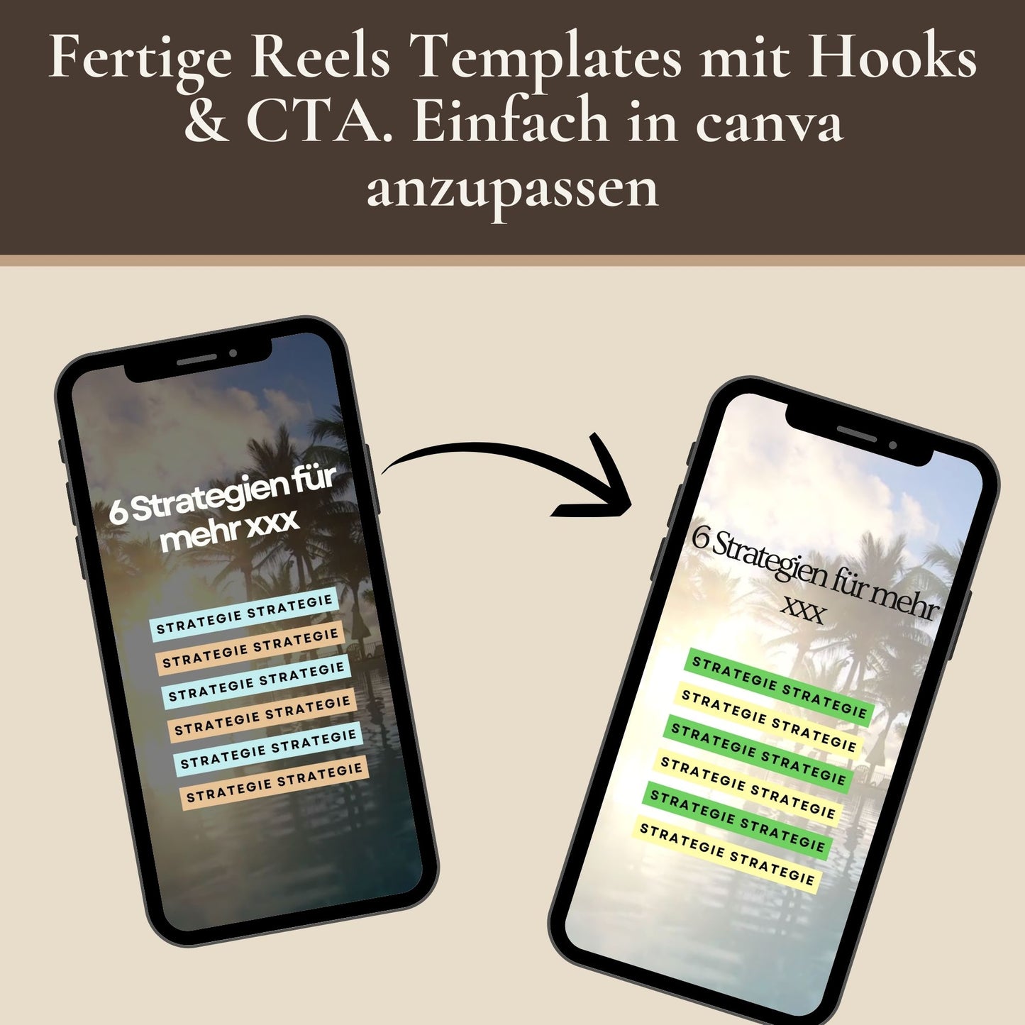 Instagram Reels Workbook und Reels als Canva Vorlage einfach zu bearbeiten