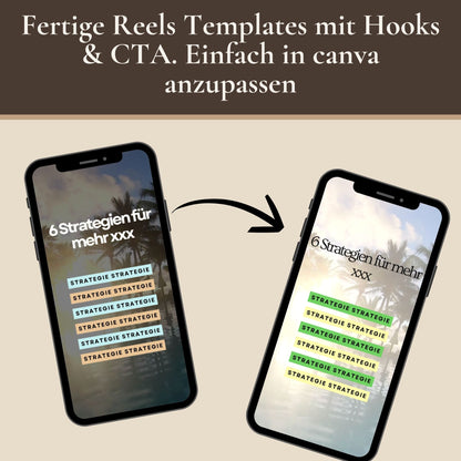 Instagram Reels Workbook und Reels als Canva Vorlage einfach zu bearbeiten