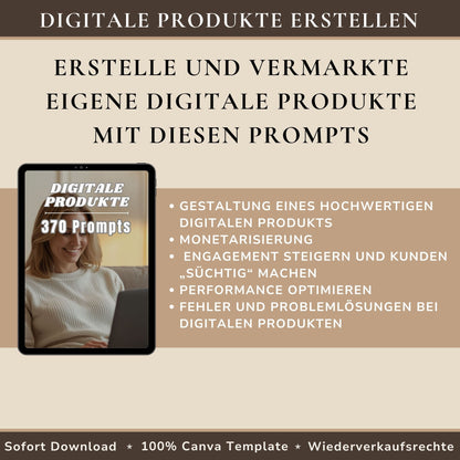 1370 Chat GPT Prompts für digitale Produkte
