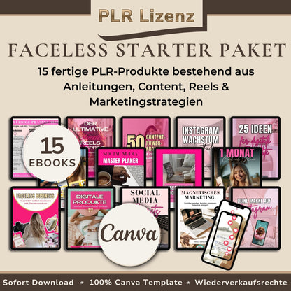 Faceless Starter Paket PLR