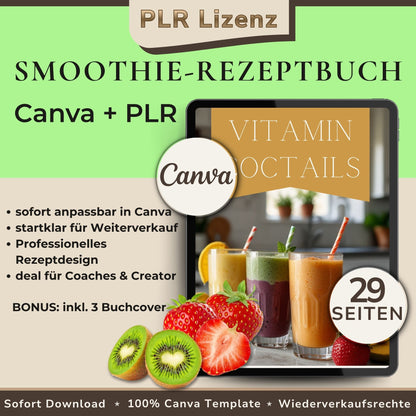Smoothie Rezeptbuch – digitales PDF mit gesunden Vitamin-Cocktail Rezepten