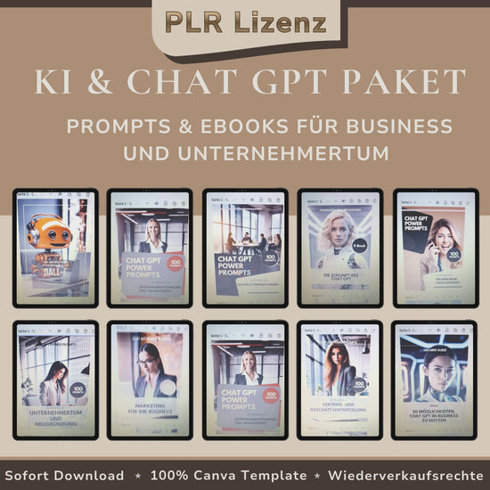 KI & Chat GPT Paket Prompts und Ebooks